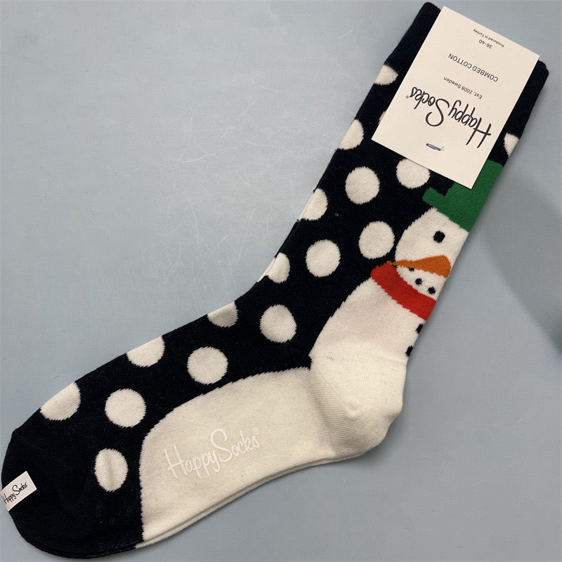 Strumpor med snögubbar och pepparkaksgubbar
