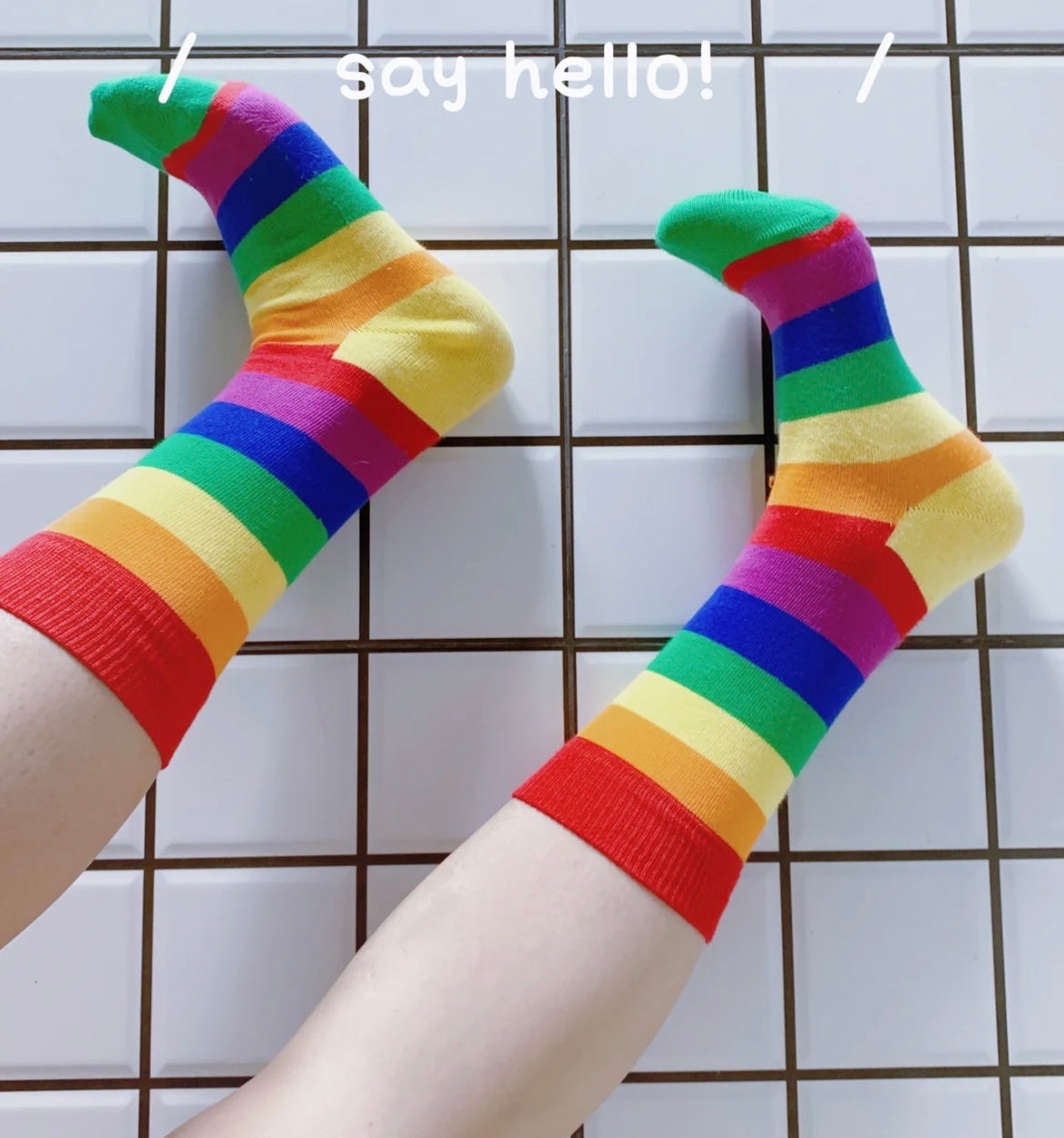 Regnbåge Pride Strumpor