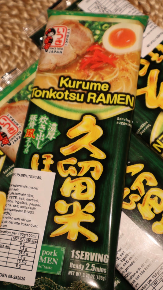 Tonkotsu ramen nudlar-Kurume Hotomeki 105g