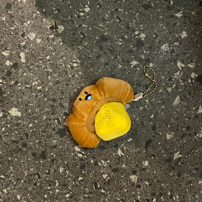 Tteokbokki och croissant nyckelring